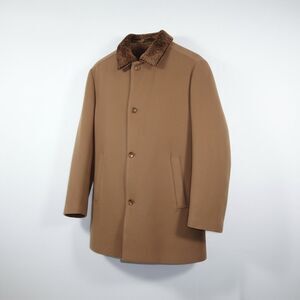 Vintage Gimo's Cashmere Wool Shearling Overcoat Coat Men's Italian Size 46 L XL